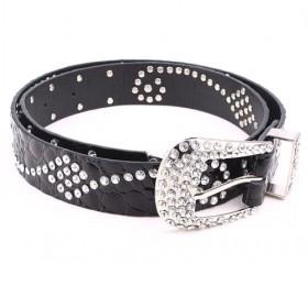 Black Rhinestone Studded Bling Fashion