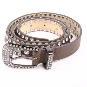 Brown Rhinestone Studded Bling Fashion