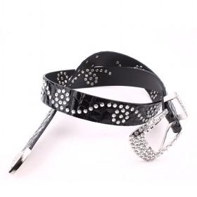 Black Rhinestone Studded Bling Fashion