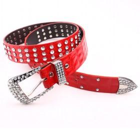 Red Rhinestone Studded Bling Fashion
