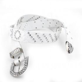White Rhinestone Studded Bling Fashion