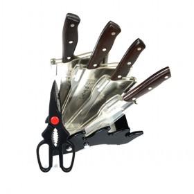 Good Quality 6 Pieces Cooking Cutlery Set With Stand For Kitchen