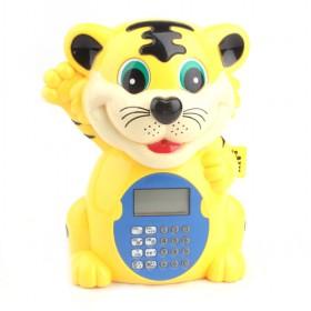 New Small Transparent Lovely Tiger Cartoon Money Box,Plastic Coin Bank YIWU