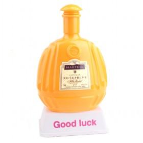 New Small Transparent Yellow Wine Bottle Cartoon Money Box,Plastic Coin Bank YIWU