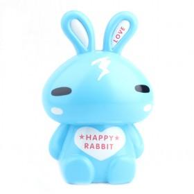 New Small Transparent Blue Rabbit Cartoon Money Box,Plastic Coin Bank YIWU