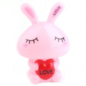 New Small Transparent Pink Rabbit Cartoon Money Box,Plastic Coin Bank YIWU