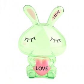 New Small Transparent Green Rabbit Cartoon Money Box,Plastic Coin Bank YIWU