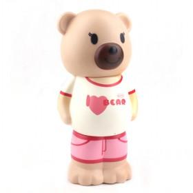 New Small Transparent Lovely Bear Cartoon Money Box,Plastic Coin Bank YIWU