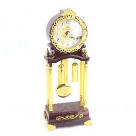 Golden Delicated Retro Castle Design Mute Alarm Clock Set
