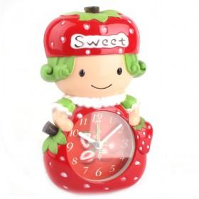 Brand New Cool Strawberry Elf Alarm Clock Mute Quartz Alarm Clock