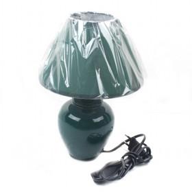 LS-21489ORN Table Lamp, Cyan Ceramic With Silhouette Paper Shade
