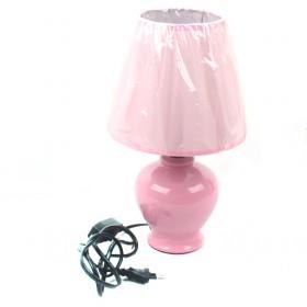 LS-21489ORN Table Lamp,Pink Ceramic With Silhouette Paper Shade