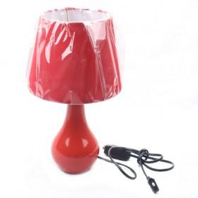 LS-21491ORN Table Lamp,Red Vase Ceramic With Silhouette Paper Shade