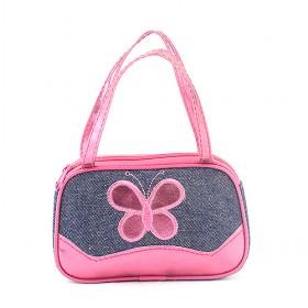 Korea Women 's Butterfly Handbag Cute Girls Bag Handmade Drum Pattern Leather Bag Small Shoulder Messenger Bag