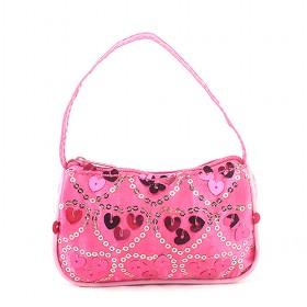 Korea Women 's Pink Handbag Cute Girls Bag Handmade Drum Pattern Leather Bag Small Shoulder Messenger Bag