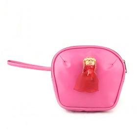 Latest Women Pink Handbag, Pretty New Design Dots Print Ladies Messenger Bags, Small Retro Solid Bag, Bright Color Messenger Bag