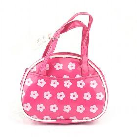 Latest Women Pink Flower Handbag, Pretty New Design Dots Print Ladies Messenger Bags, Small Retro Solid Bag, Bright Color Messenger Bag