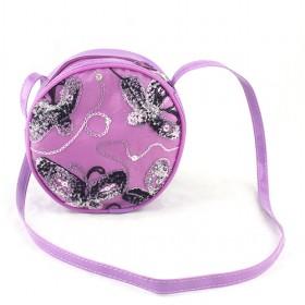 Latest Women Purple Handbag, Pretty New Design Dots Print Ladies Messenger Bags, Small Retro Solid Bag, Bright Color Messenger Bag