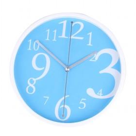 Blue Fashion Simple Concept Digital Number Wall Clock Unique Style Mute Clock
