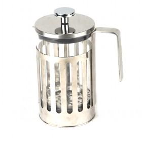 Medium Size 800ml Vertical Stripes Steel And Glass Coffee Makers/ Coffee Plunger/ Coffee Press Pot/ Pots
