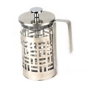 Medium Size 800ml Geometrical Steel And Glass Coffee Makers/ Coffee Plunger/ Coffee Press Pot/ Pots