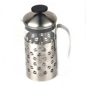 Large Volume 1000ml Lipstick-design Stainless Steel Glass Coffee Maker Pot/ Coffee Press Pot