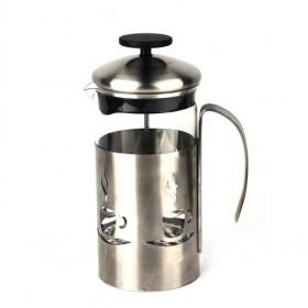 Large Volume 1000ml Plain Design Stainless Steel Glass Coffee Maker Pot/ Coffee Press Pot