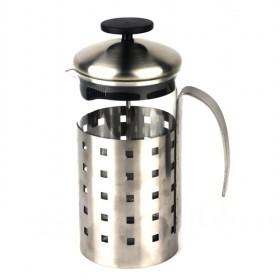 Large Volume 1000ml Dots Design Stainless Steel Glass Coffee Maker Pot/ Coffee Press Pot