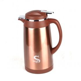 Polished Stainless Steel Coffee Color Vacuum Flask Kettles With Plastic Handle