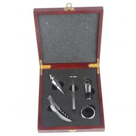 High Quality 5 Pieces Wooden Box Wine Bottle Opener Sets