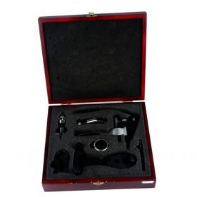 Luxurious Gift Box Of Wine Accessories, Bottle Openers Set In Red Wooden Box