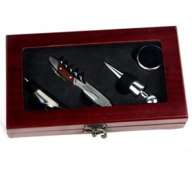 Hot Sale 4 Pieces Wine Accessories Packed In Wooden Box