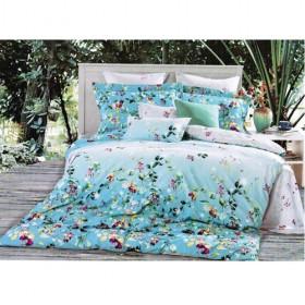 Blue Garden Floral Princess Stylish Printing 100% Cotton Bedding 4-piece Bedding Sets