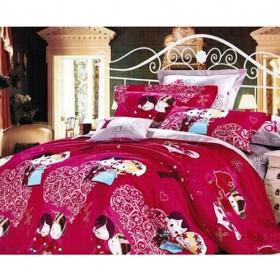 Cute Lover Couples Wedding Use 100% CottonPatterns 4-piece Beddings