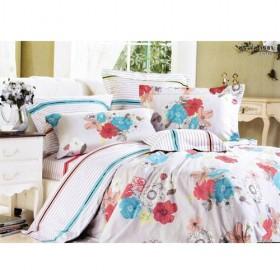 Sweet Garden Design Floral Printing 100% Cotton Bedding 4-piece in 1 Bedding Sets
