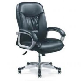 Sophisticated Black PVC Height Lifting Swivel Computer Chair/ Office Chair/ Boss Chair