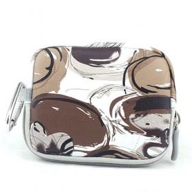 Brown With Floral Prints Exotic Stylish Anti-shock Universal Nylon Waterproof Zipping Camera Bags