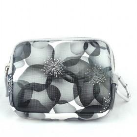 Black With Floral Prints Exotic Stylish Anti-shock Universal Nylon Waterproof Zipping Camera Bags