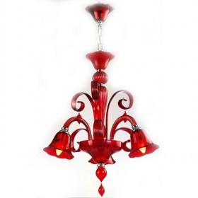 Small Red Crystal Ceiling Light