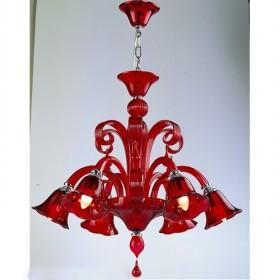 Delicated Red Crystal Ceiling Light