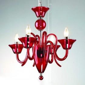 Red Crystal Ceiling Light