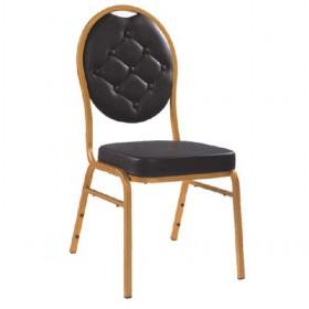 High Quality Black Leather Plaid Hotel Chairs/ Banquet Chair