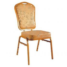Golden Luxury Design Leather Upholstered Hotel Dining Chairs/ Banquet Chair