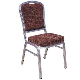 Aluminum Brown Upholstered Flannel Hotel Chairs/ Banquet Chair