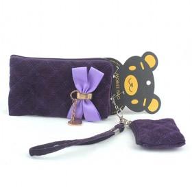 WaterProof Dark Purple Cell Phone Mobile Soft Sleeve Case Pouch Bag,With Hand Strap