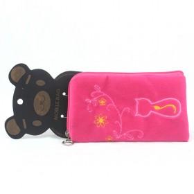 WaterProof Rose Cat Cell Phone Mobile Soft Sleeve Case Pouch Bag,With Hand Strap