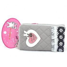 Hot Sale Cell Phone Pu Grey Bag Suited For Apple Phone Samsung Nokia Blackberry Multi-function
