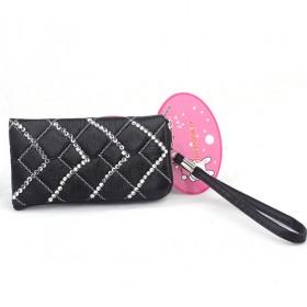 Universal Leather Ladybags Cell Phone ; IPOD,MP3,Camera Sock Bag Carring Case,Cover With Neck Strap