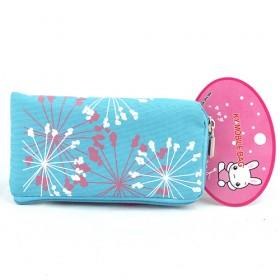 Velvet Blue Cloth Case Wallet Bag For Mobile Cell Phone, For Phone/iPod/Mp3/Mp4
