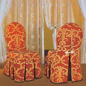 Luxury Red With Yellow Embroidery Decorative Meeting  Chair Covers